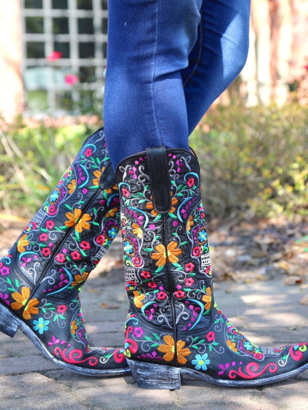 Old Gringo Klak Sugar Skull Boots size 10